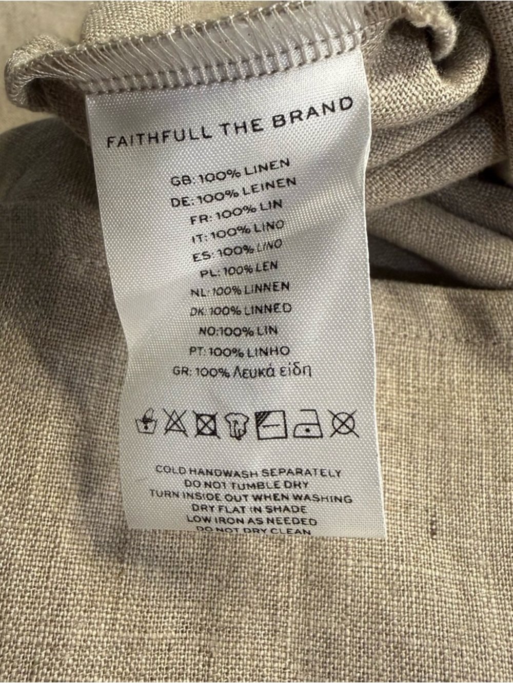 Faithfull The Brand Das Flores Linen Maxi Dress Natural Strapless NWT 10 - Picture 14 of 14